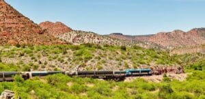 landscape view from the Verde Train in the Verde Valley