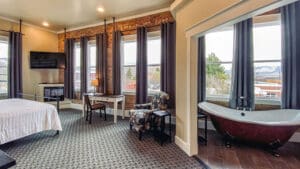 POV from one of rooms inside a clarkdale hotel