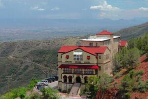 View looking upon one of Jeromes Oldest Buildings