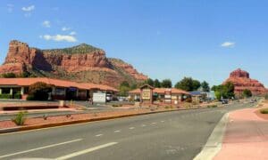 View heading into Sedona fromArizona's I-17